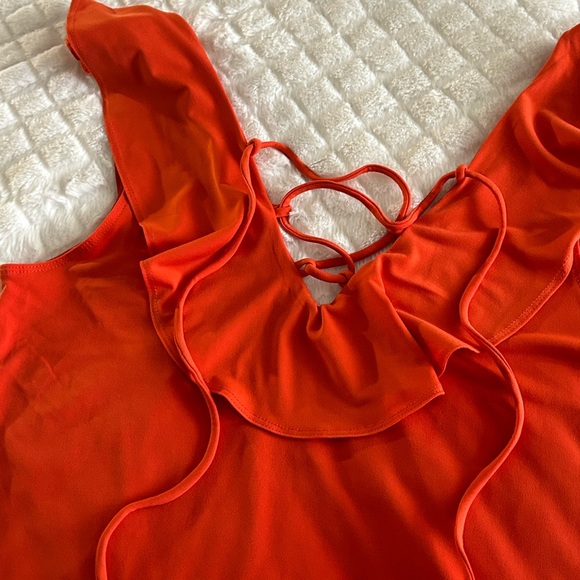 BCBGeneration Orange Bodysuit - Picture 5 of 11